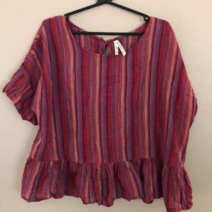 Girl Krazy tie-back cotton top